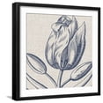thumbnail image 1 of Art.com Indigo Floral on Linen IV Art Print by Vision Studio, Black Frame Wall Art, 21" x 21", 1 of 5