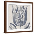thumbnail image 1 of Art.com Indigo Floral on Linen VI Art Print by Vision Studio, Brown Frame Wall Art, 21" x 21", 1 of 5