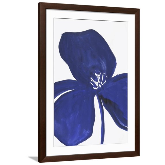 Art.com Indigo Petal II Art Print by PI Studio, Brown Frame Wall Art, 32" x 44"