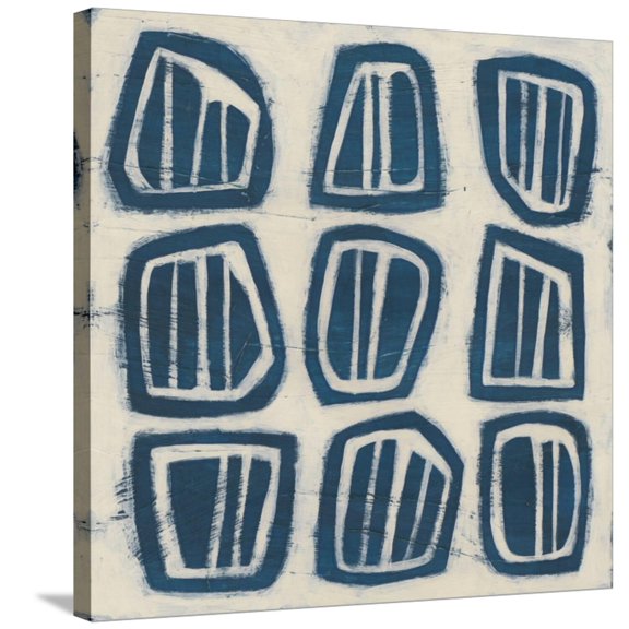 Art.com Indigo Signals III Stretched Canvas Print Wall Art by June Erica Vess, 30" x 30"