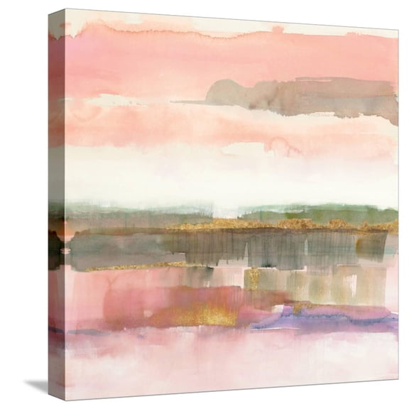 Art.com Influence of Line and Color Gold Crop Stretched Canvas Print Wall Art by Mike Schick, 16" x 16"