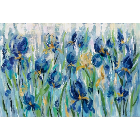 Art.com Iris Flower Bed Art Print by Silvia Vassileva, 18" x 12"