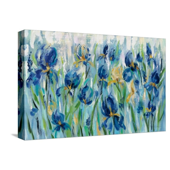 Art.com Iris Flower Bed Stretched Canvas Print Wall Art by Silvia Vassileva, 18" x 12"