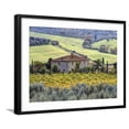 thumbnail image 1 of Art.com Italy, Tuscany. Vineyards and Olive Trees in Autumn by a House Photographic Print by Julie Eggers, Black Frame Wall Art, 29" x 23", 1 of 5