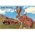 thumbnail image 1 of Art.com Jackalope with Cattle Art Print, 18" x 12", 1 of 3