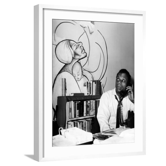 Art.com James Baldwin, 1963 Photo, White Frame Wall Art, 23" x 29"