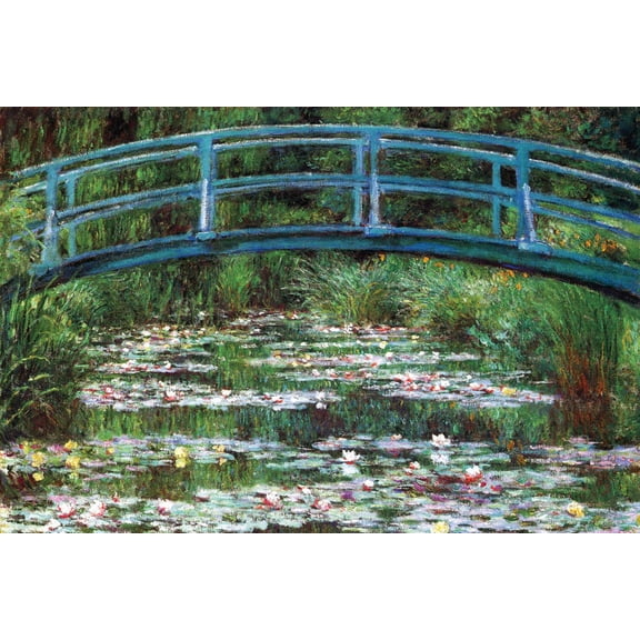 Art.com Japanese Footbridge Art Print by Claude Monet, 24" x 16"