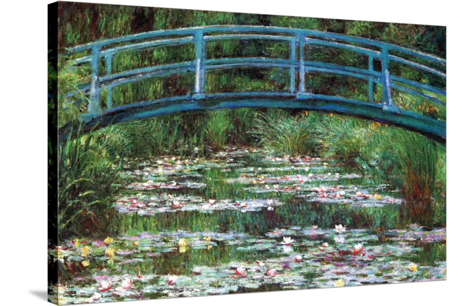 Claude Monet Japanese Footbridge Canvas Wall Art, 36" x 24"