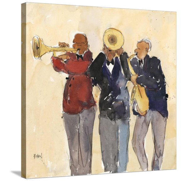 Art.com Jazz Trio II Stretched Canvas Print Wall Art by Samuel Dixon, 30" x 30"