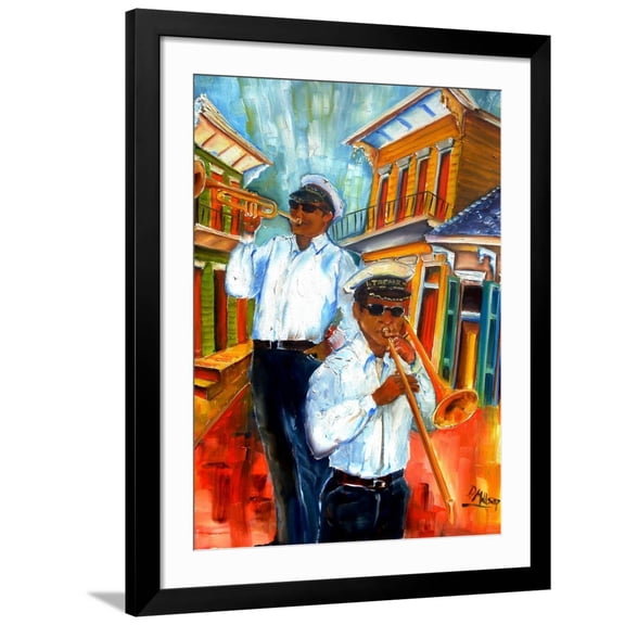 Art.com Jazz in Treme Art Print by Diane Millsap, Black Frame Wall Art, 32" x 40"