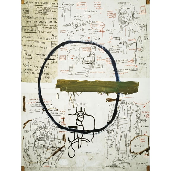 Art.com Jesse Giclee Print by Jean-Michel Basquiat, 12" x 16"
