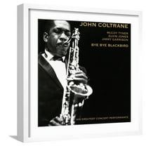 Art.com John Coltrane - Bye Bye Blackbird Art Print, White Frame Wall Art, 21" x 21"