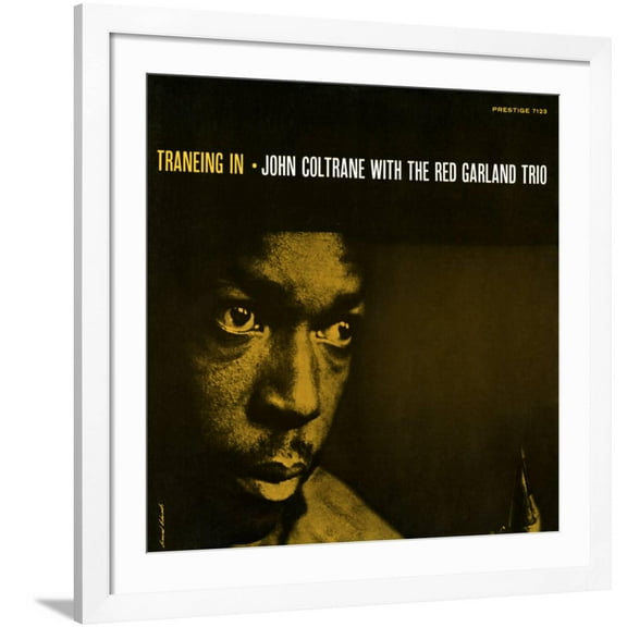Art.com John Coltrane - Traneing In Art Print, White Frame Wall Art, 38" x 38"