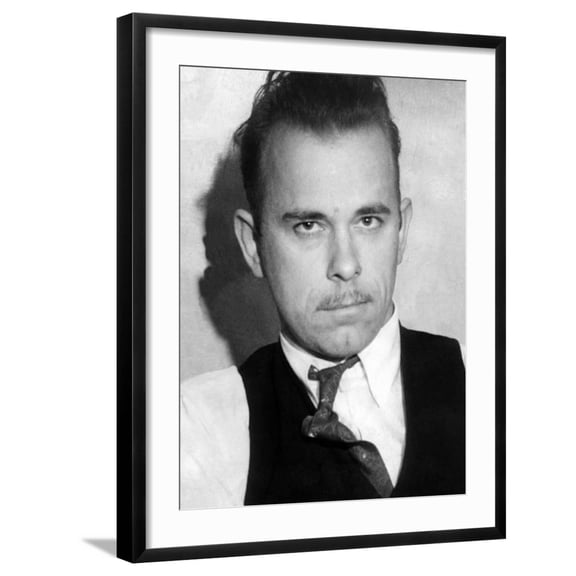 Art.com John Dillinger, Public Enemy No 1 Photo, Black Frame Wall Art, 23" x 29"