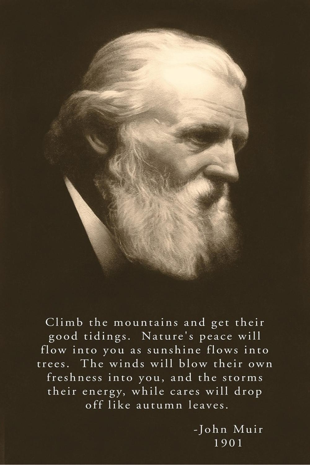 Art.com John Muir Photo with Quote Art Print, 12