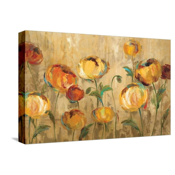 Art.com Joyful Ranunculi Stretched Canvas Print Wall Art by Silvia Vassileva, 18" x 12"
