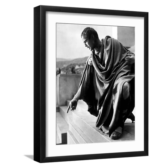 Art.com Julius Caesar, Marlon Brando, 1953 Photo, Black Frame Wall Art, 17" x 21"
