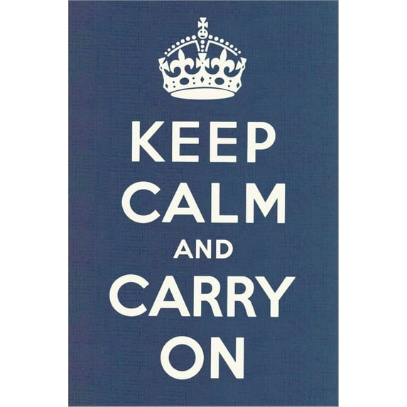 Art.com Keep Calm and Carry On Stretched Canvas Print Wall Art, 12" x 18"
