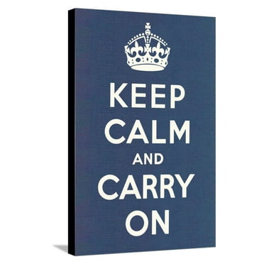 Art.com Keep Calm and Carry On Stretched Canvas Print Wall Art, 16" x 24"