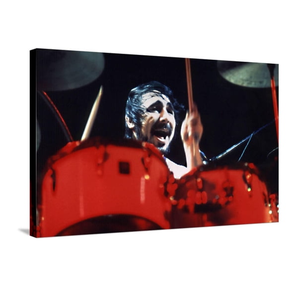 Art.com Keith Moon Red Drums Stretched Canvas Print Wall Art, 36" x 24"