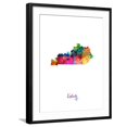 thumbnail image 1 of Art.com Kentucky Map Art Print by Michael Tompsett, Black Frame Wall Art, 23" x 29", 1 of 5