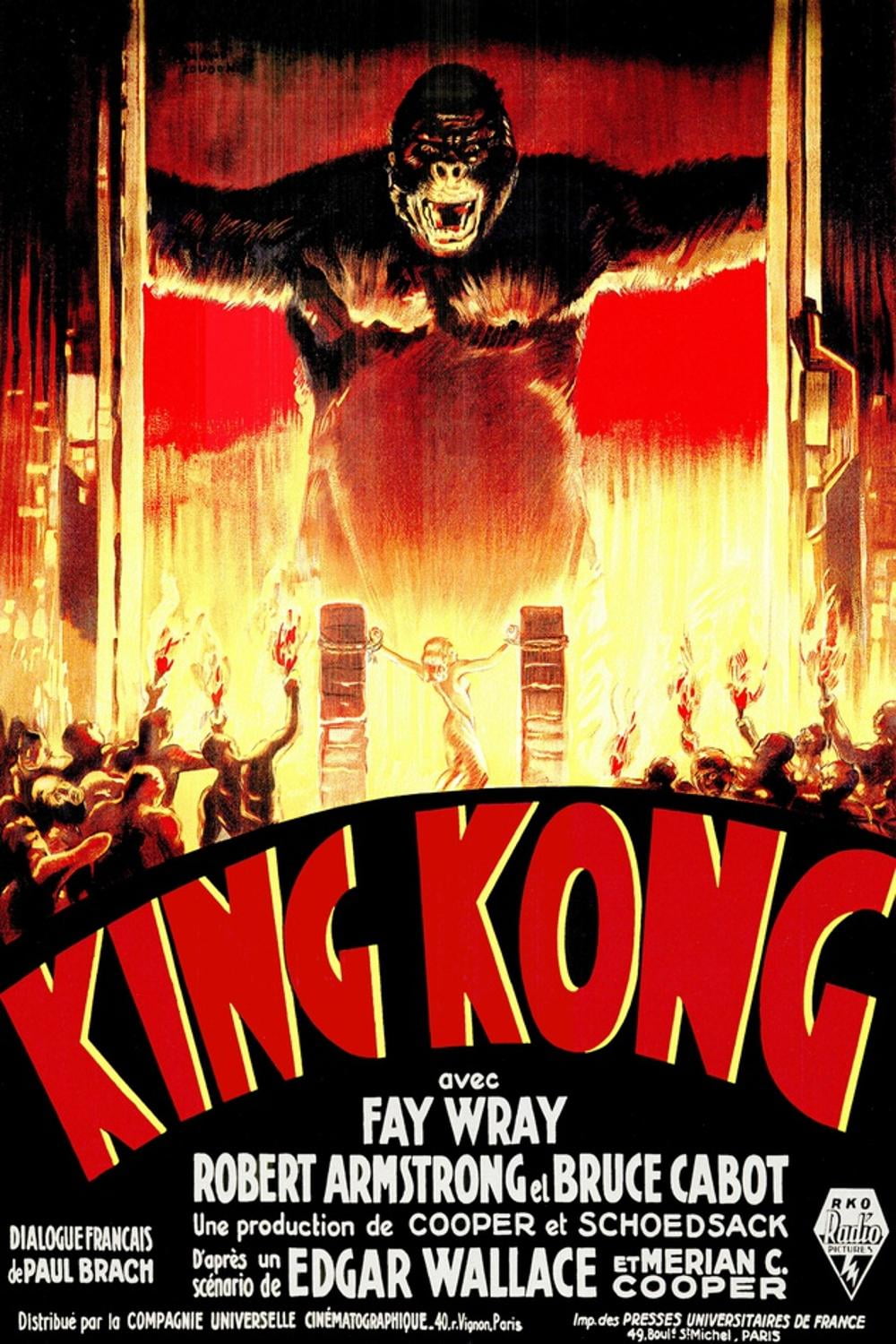 King Kong Red and Black Canvas Print for Kids