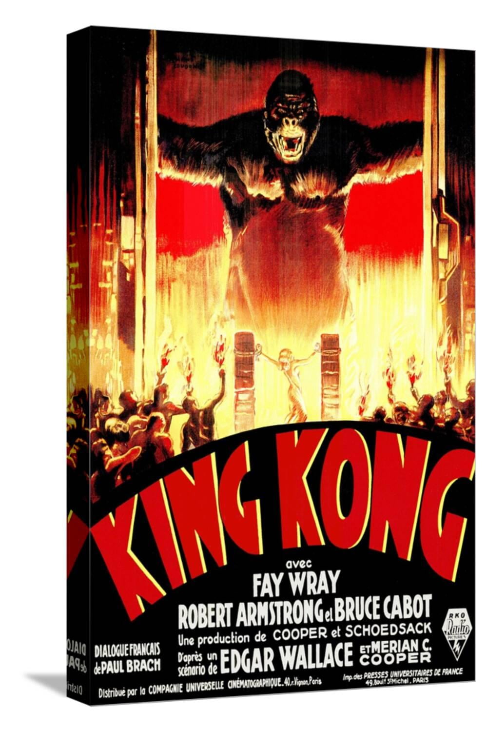 King Kong Red and Black Canvas Print for Kids