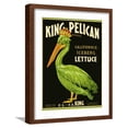 thumbnail image 1 of Art.com King Pelican Brand Lettuce Giclee Print, Brown Frame Wall Art, 17" x 21", 1 of 5