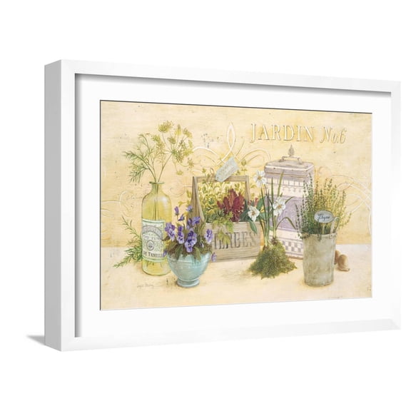 Art.com Kitchen Garden Art Print by Angela Staehling, White Frame Wall Art, 23" x 17"