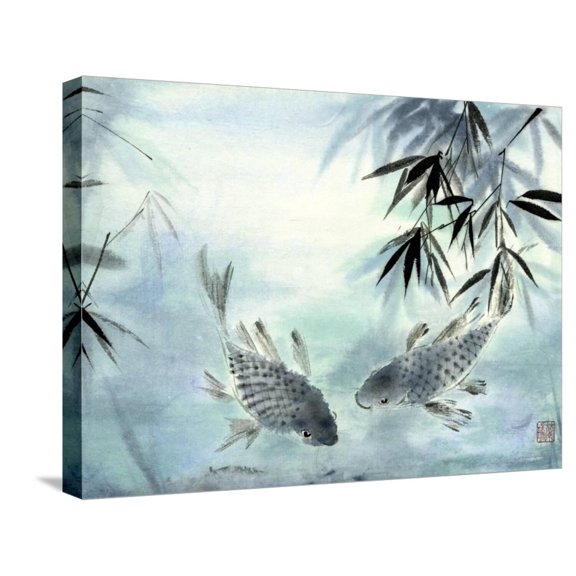 Art.com Koi Stretched Canvas Print Wall Art by Nan Rae, 24" x 18"