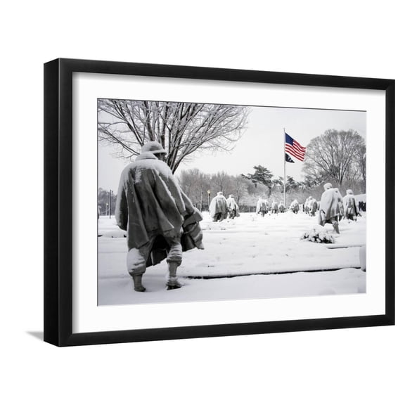 Art.com Korean War Memorial, Washington, D.C. Photo, Black Frame Wall Art, 23" x 17"