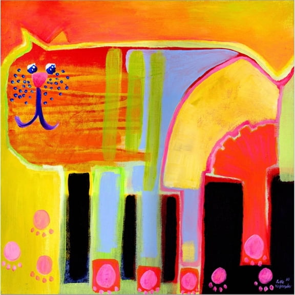 Art.com Kurt the Cat Stretched Canvas Print Wall Art by Susse Volander, 24" x 24"