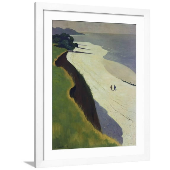 Art.com La Falaise De La Greve Blanche, 1913 Giclee Print by Felix Vallotton, White Frame Wall Art, 32" x 40"