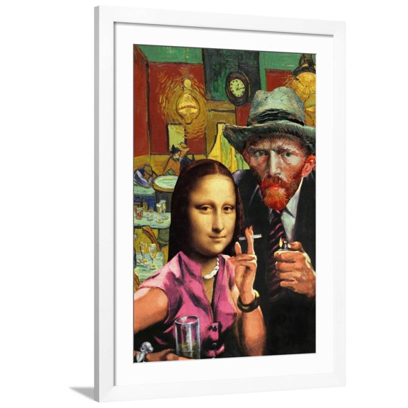 Art.com Ladies’ Night Art Print by Barry Kite, White Frame Wall Art, 32" x 44"