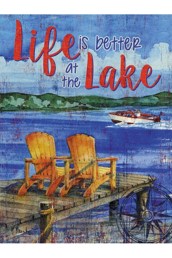 Lake Time Vertical II Art Print by Paul Brent, 12" x 16"