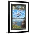 thumbnail image 1 of Art.com Lake Union Float Plane, Seattle, Washington Art Print by Lantern Press, Black Frame Wall Art, 32" x 44", 1 of 5