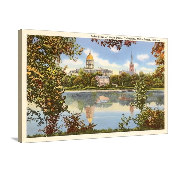 Art.com Lake View, Notre Dame, Indiana Stretched Canvas Print Wall Art, 36" x 24"