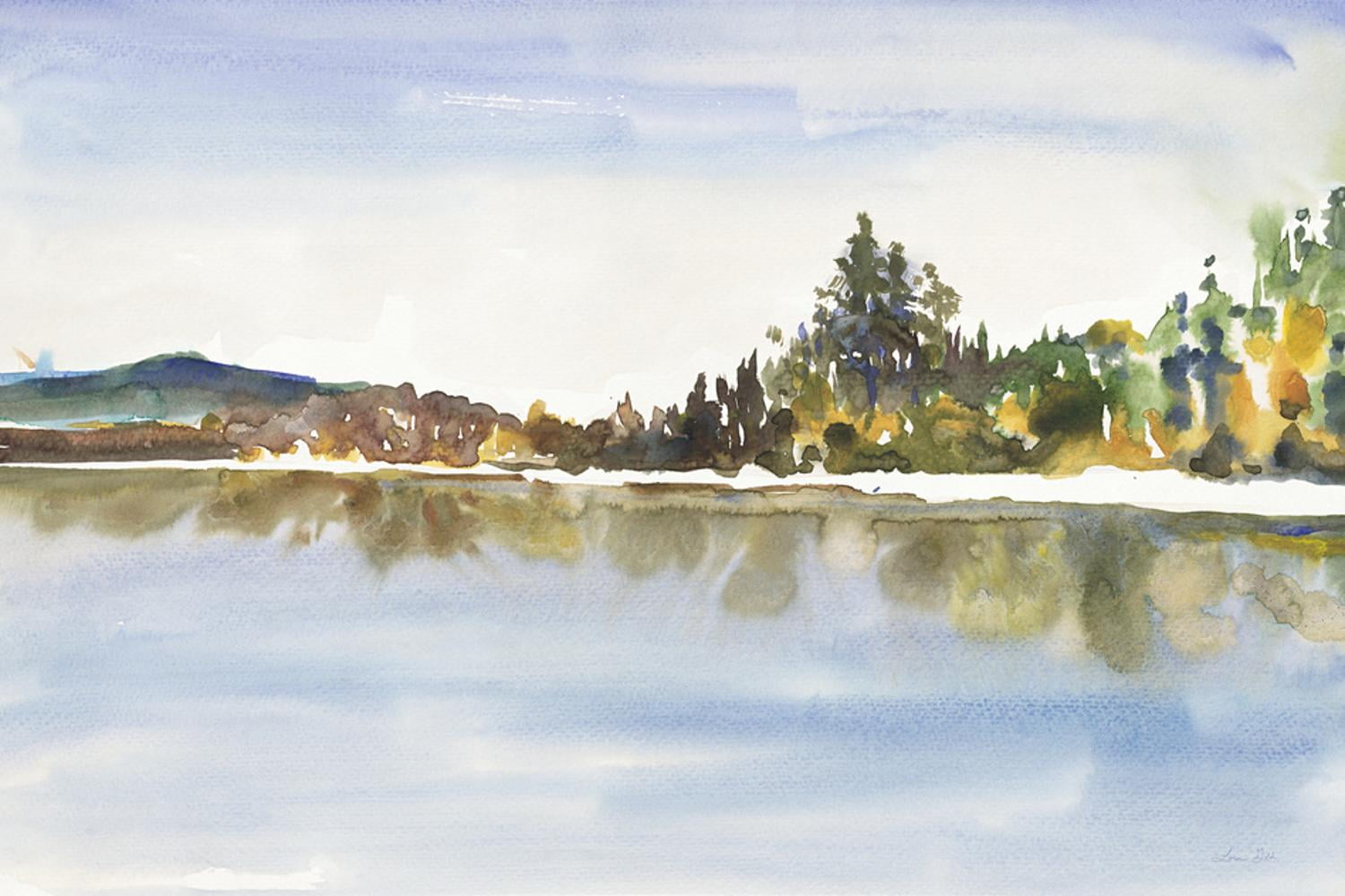 Lakeside Reflections Unframed Art Print, 24" x 16"