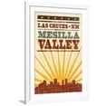 thumbnail image 1 of Art.com Las Cruces, New Mexico - Skyline and Sunburst Screenprint Style Art Print by Lantern Press, White Frame Wall Art, 32" x 44", 1 of 5