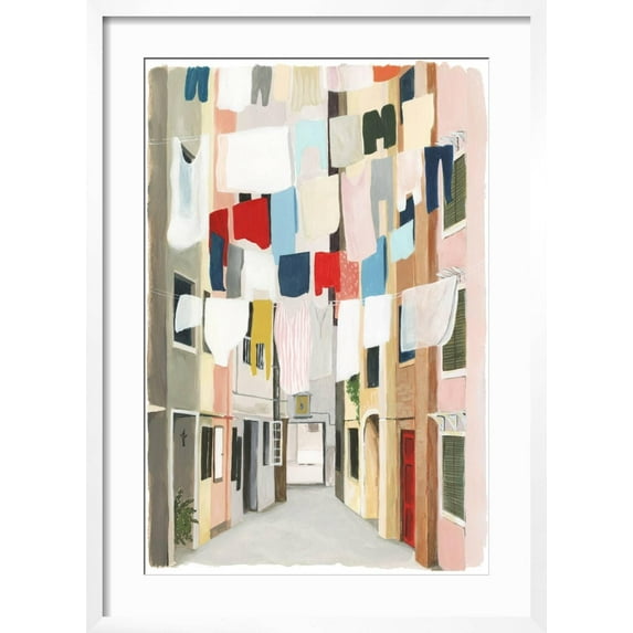 Art.com Laundry Day I Art Print by Grace Popp, White Frame Wall Art, 21" x 29"