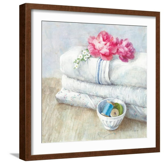 Art.com Laundry Day IV Art Print by Danhui Nai, Brown Frame Wall Art, 21" x 21"