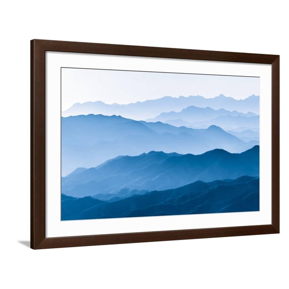 Art.com Layers of Mountain Photographic Print, Brown Frame Wall Art, 44" x 32"