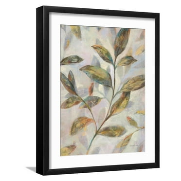 Art.com Leafy Flow II Art Print by Danhui Nai, Black Frame Wall Art, 17" x 21"