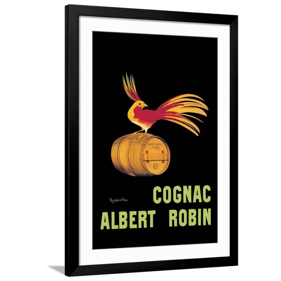 Art.com Les Cognac Albert Robin Art Print by Leonetto Cappiello, Black Frame Wall Art, 32" x 44"