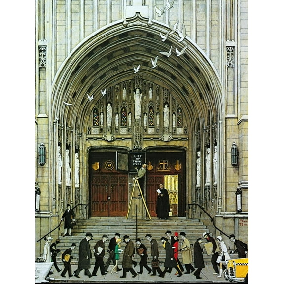 Art.com Lift Up Thine Eyes Giclee Print by Norman Rockwell, 12" x 16"