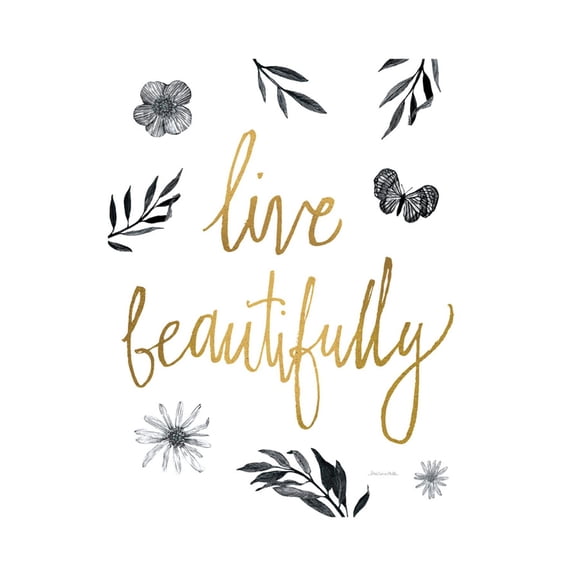 Art.com Live Beautifully BW Art Print by Sara Zieve Miller, 18" x 24"
