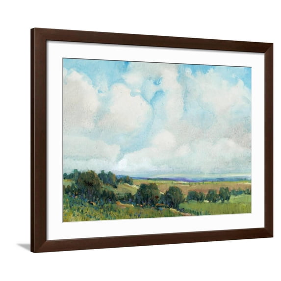 Art.com Looming Clouds I Art Print by Tim O'toole, Brown Frame Wall Art, 40" x 32"