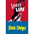 thumbnail image 1 of Art.com Loose Lips Sink Ships Art Print, 12" x 18", 1 of 4