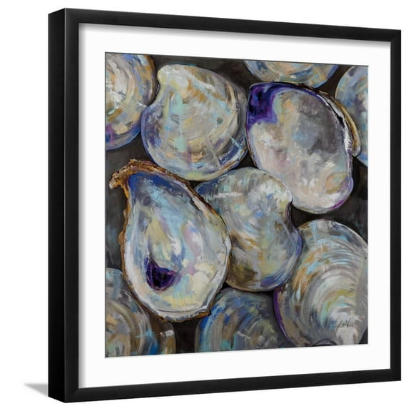 Art.com Lost Oyster Art Print by Jeanette Vertentes, Black Frame Wall Art, 21" x 21"