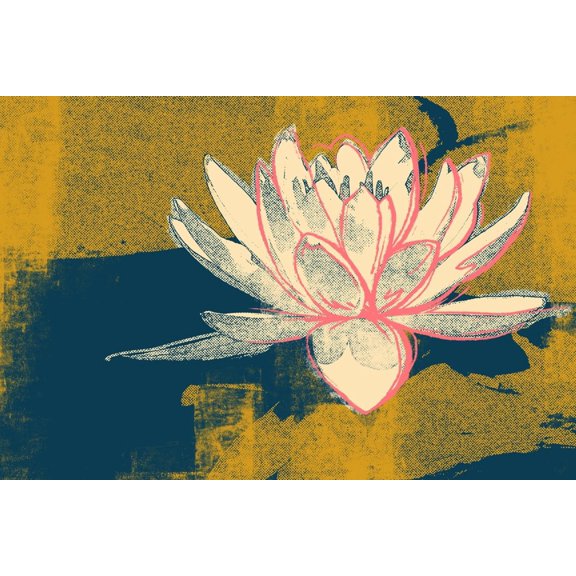 Art.com Lotus Pop (Mustard) Art Print, 18" x 12"